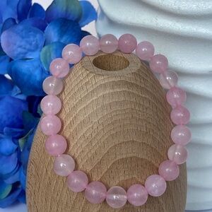 Rose Quartz Beaded Stretch Bracelet